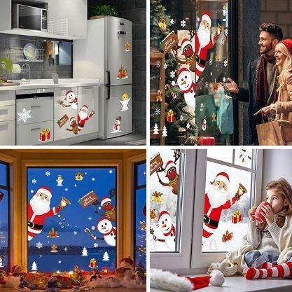 Naklejki świąteczne (90 szt.) | XMASCLINGS