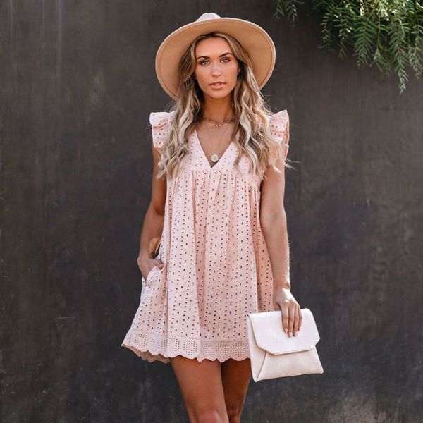 Luźna koronkowa sukienka na lato | BELLACHIC