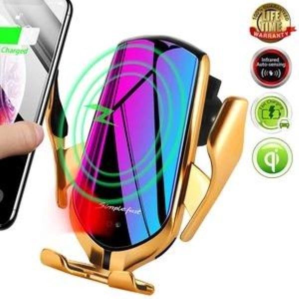Inteligentny uchwyt samochodowy na telefon z bezprzewodową ładowarką DELUXE