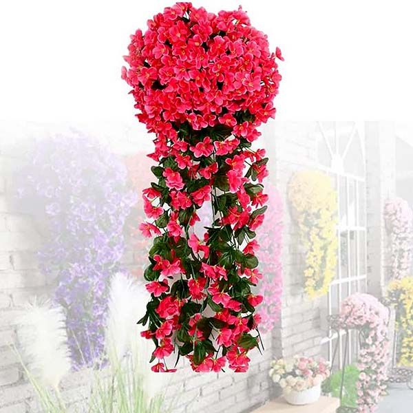 Realistyczny Bukiet Wiszących Sztucznych Kwiatów | HANGROSE