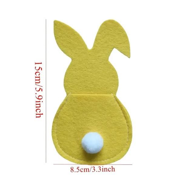 Filcowy uchwyt na sztućce w kształcie króliczka (4szt) | BUNNYCUTLERY