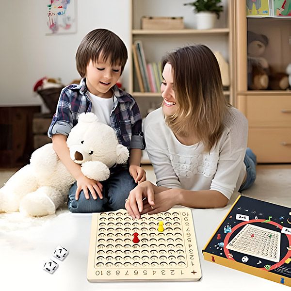 Drewniana Gra Planszowa w Mnożenie | FUNMATH