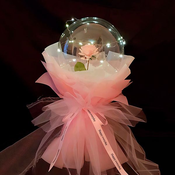 LED-owy balon z różą na niezapomniane chwile | LOVEBALLOON
