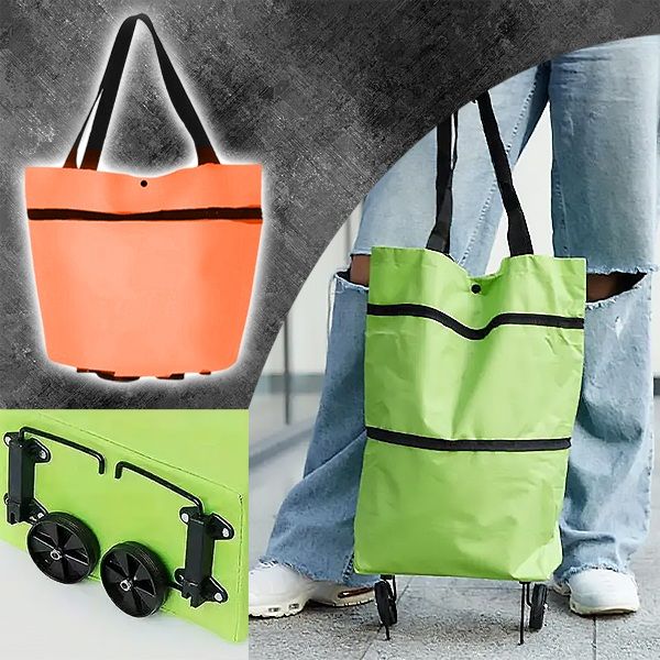 Składana Torba na Zakupy z Kółkami | FOLDNCARRY