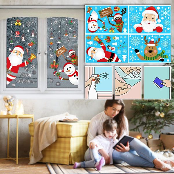 Naklejki świąteczne (90 szt.) | XMASCLINGS