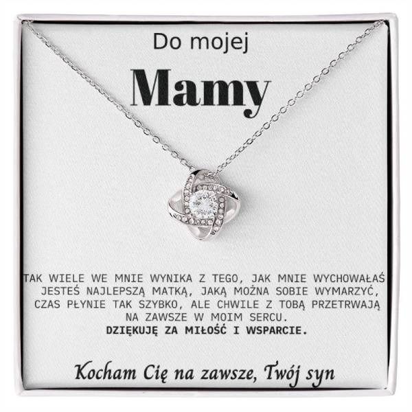 Do mojej Mamy – Naszyjnik z białego złota 14K z kryształami cyrkonii OLIVIA