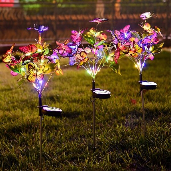 Zewnętrzna Lampka Solarna w Kształcie Motyli | FLUTIX