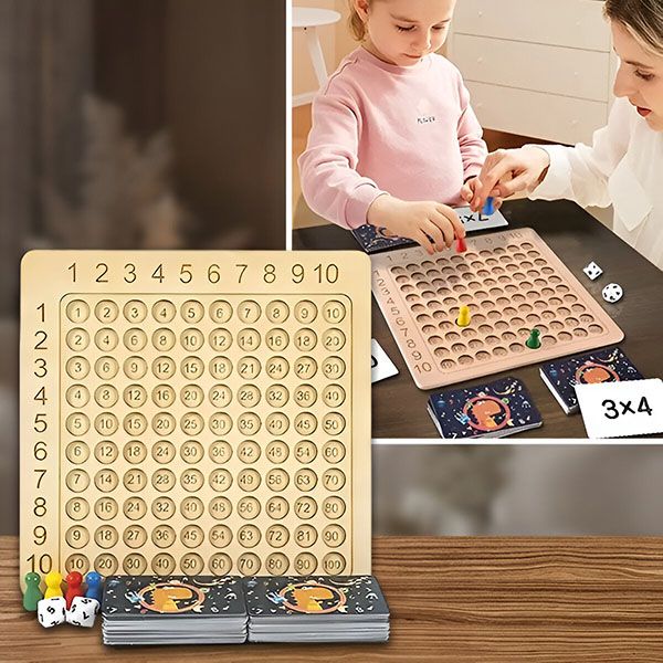 Drewniana Gra Planszowa w Mnożenie | FUNMATH